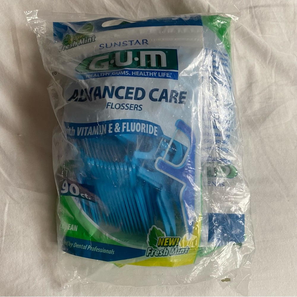 Sunstar GUM Advanced Care Flossers 3x 90 pack Dental Health New NIP